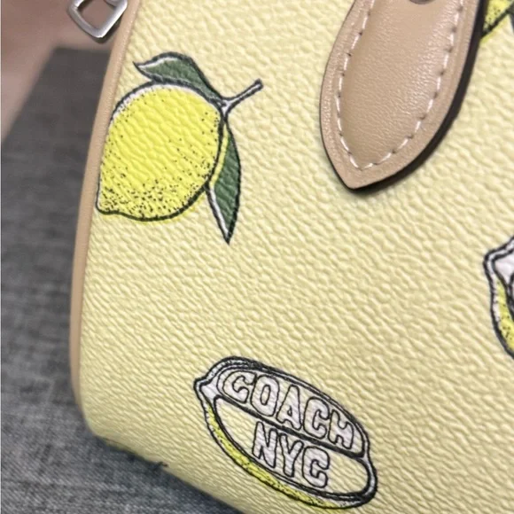 NWT Coach Mini Rowan Lemon (NYC) Crossbody Satchel - Picture 8 of 15